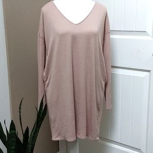 Wilfred Free dusty pink long tunic sweater shirt long sleeves XXS
